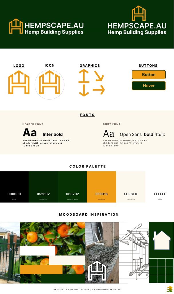 Hempscape Branding Board