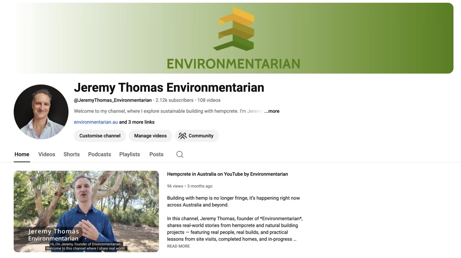 YouTube Channel Case Study Jeremy Thomas Environmentarian