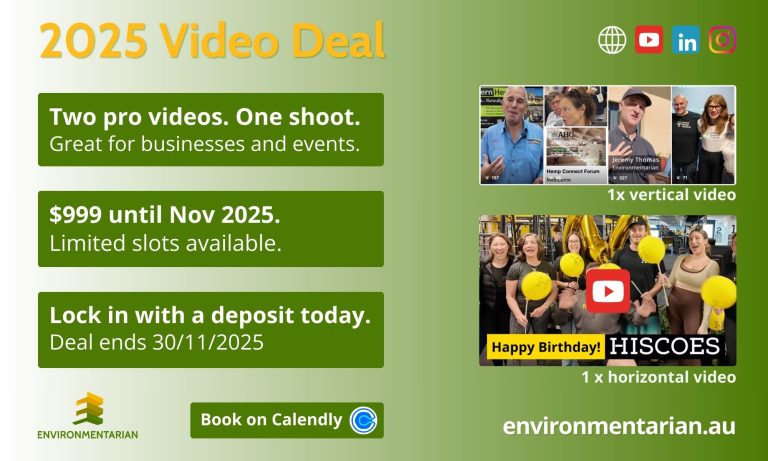 Environmentarian_2025 Video Deal for your Business or Event