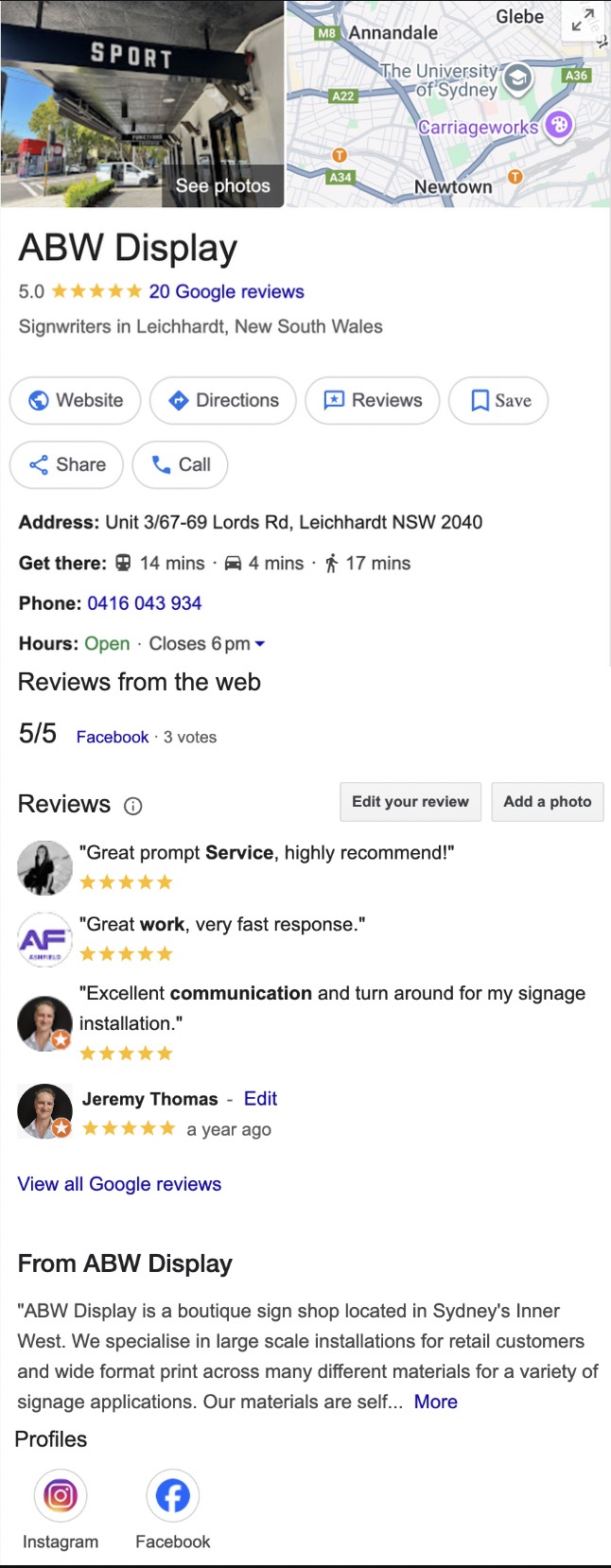 optimising your Google Business