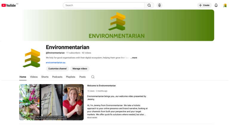 Environmentarian YouTube Case Study