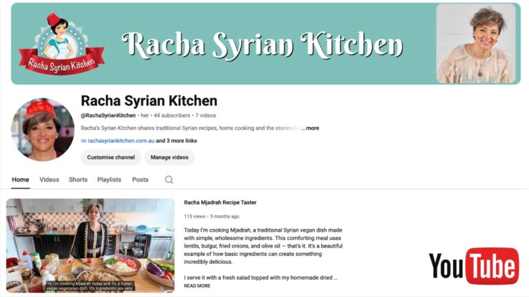 Case Study Launching a YouTube Channel for Racha Syrian Kitchen
